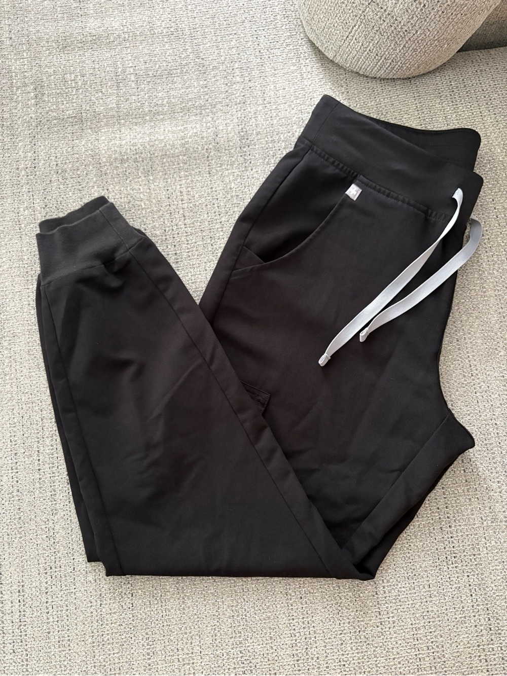 Figs Black Joggers with Drawstring